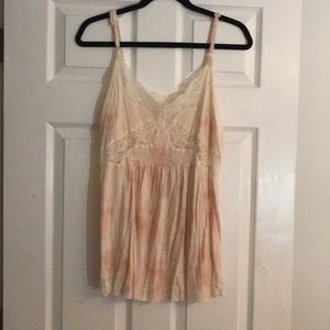 Free people mama jama pink tie dye cami top L